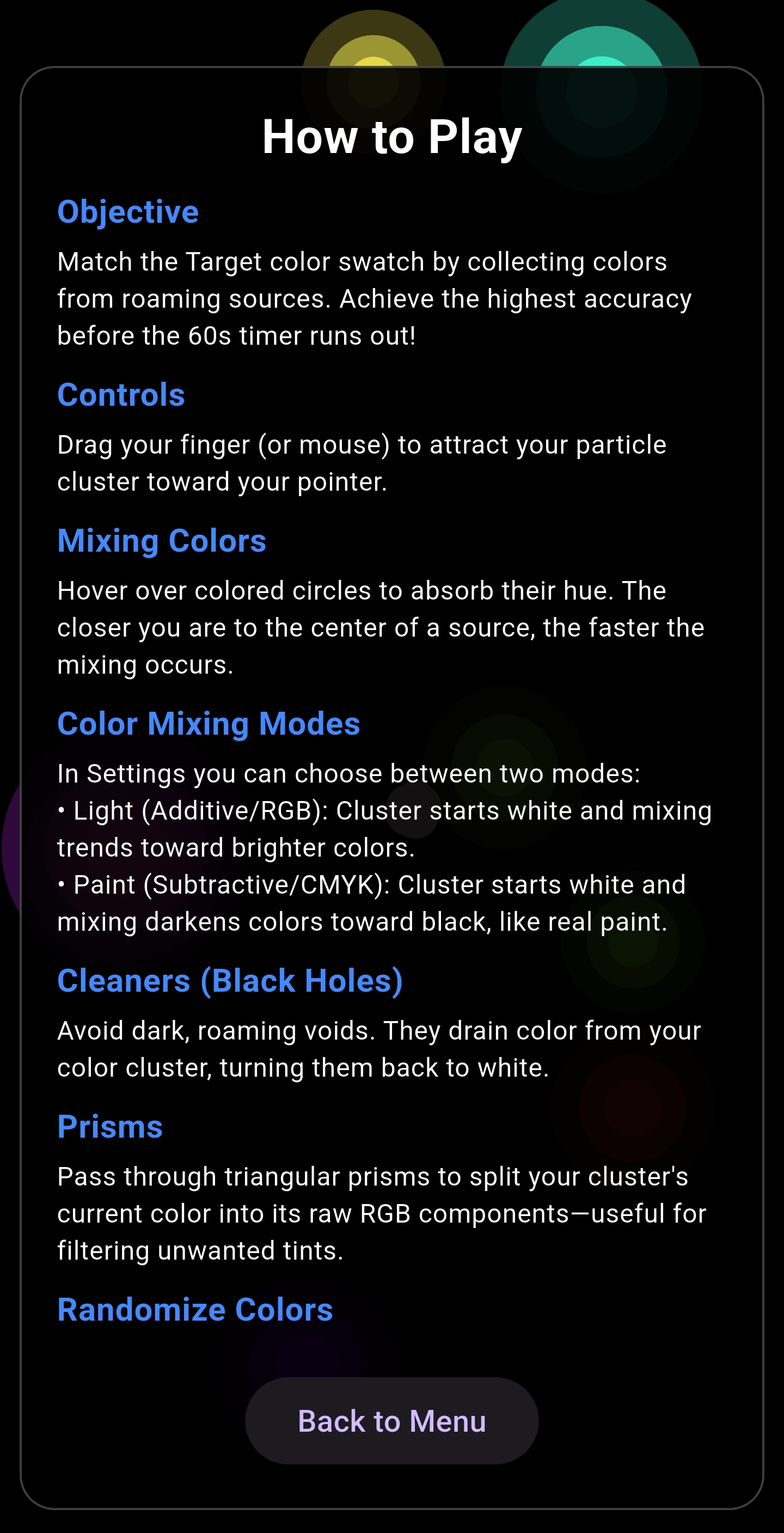 Chroma Rush gameplay screenshot — arcade mode