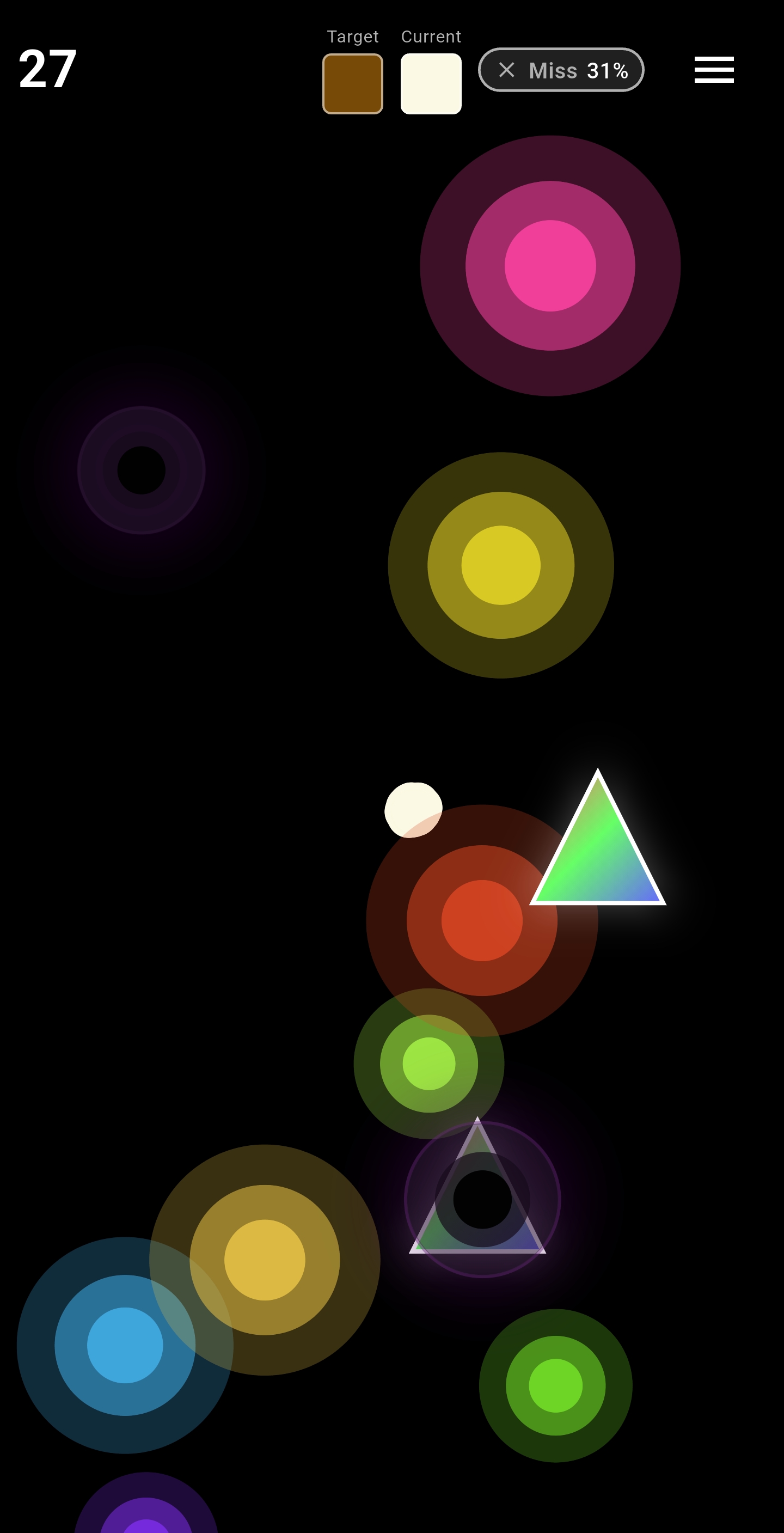 Chroma Rush gameplay screenshot — result screen